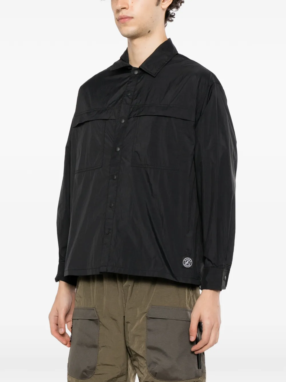 SPORT b. by agnès b. logo-patch shirt Zwart