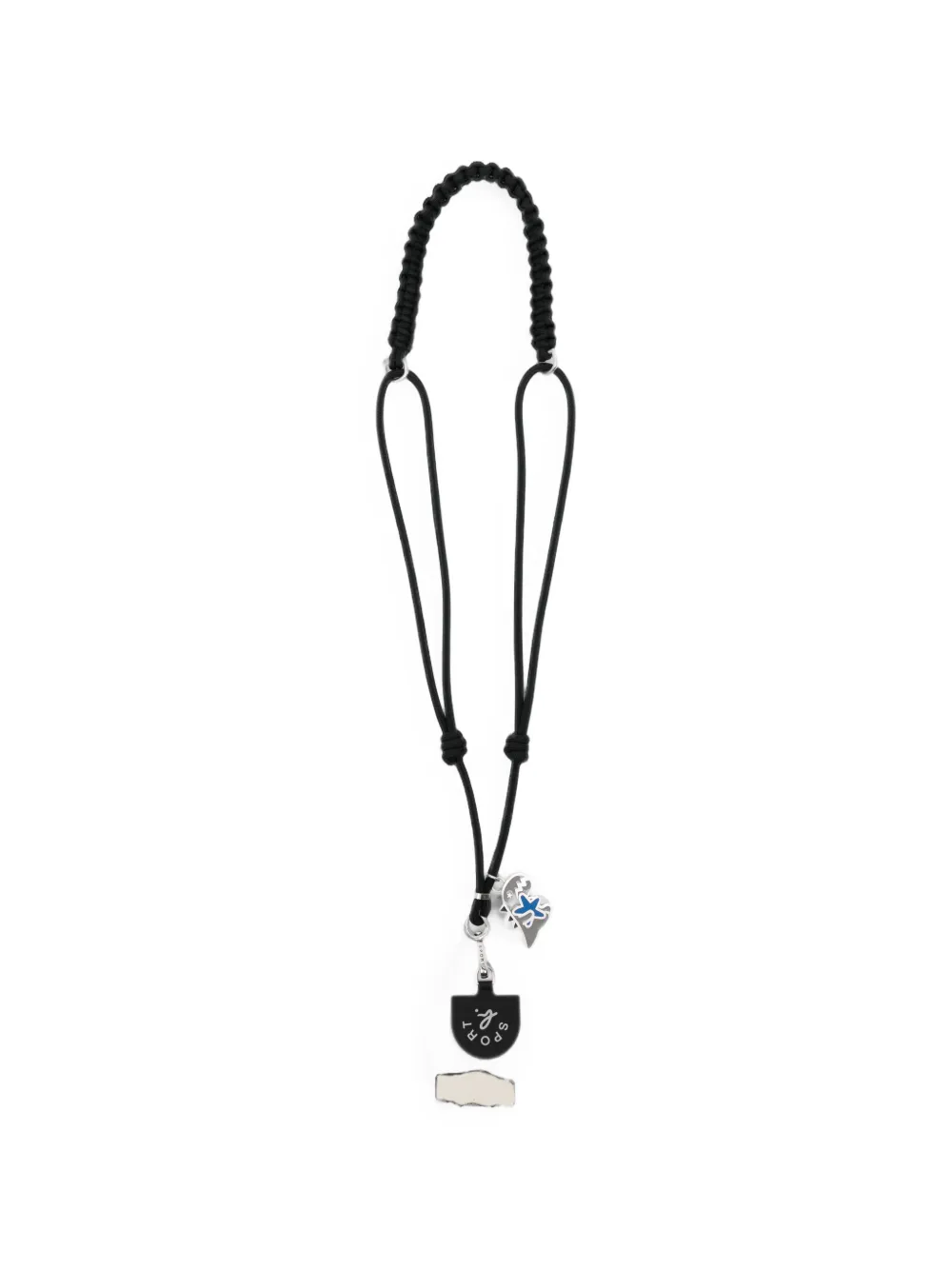 Sport B. By Agnès B. Logo-plaque Phone Strap In Black