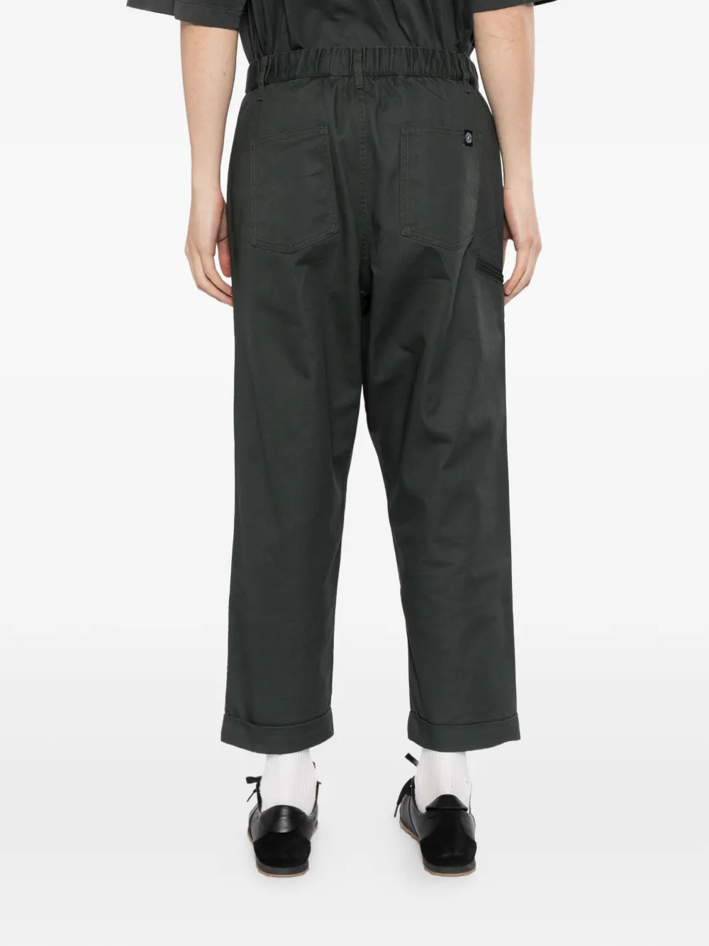 SPORT b. by agnès b. cropped turn-up climbing trousers Zwart