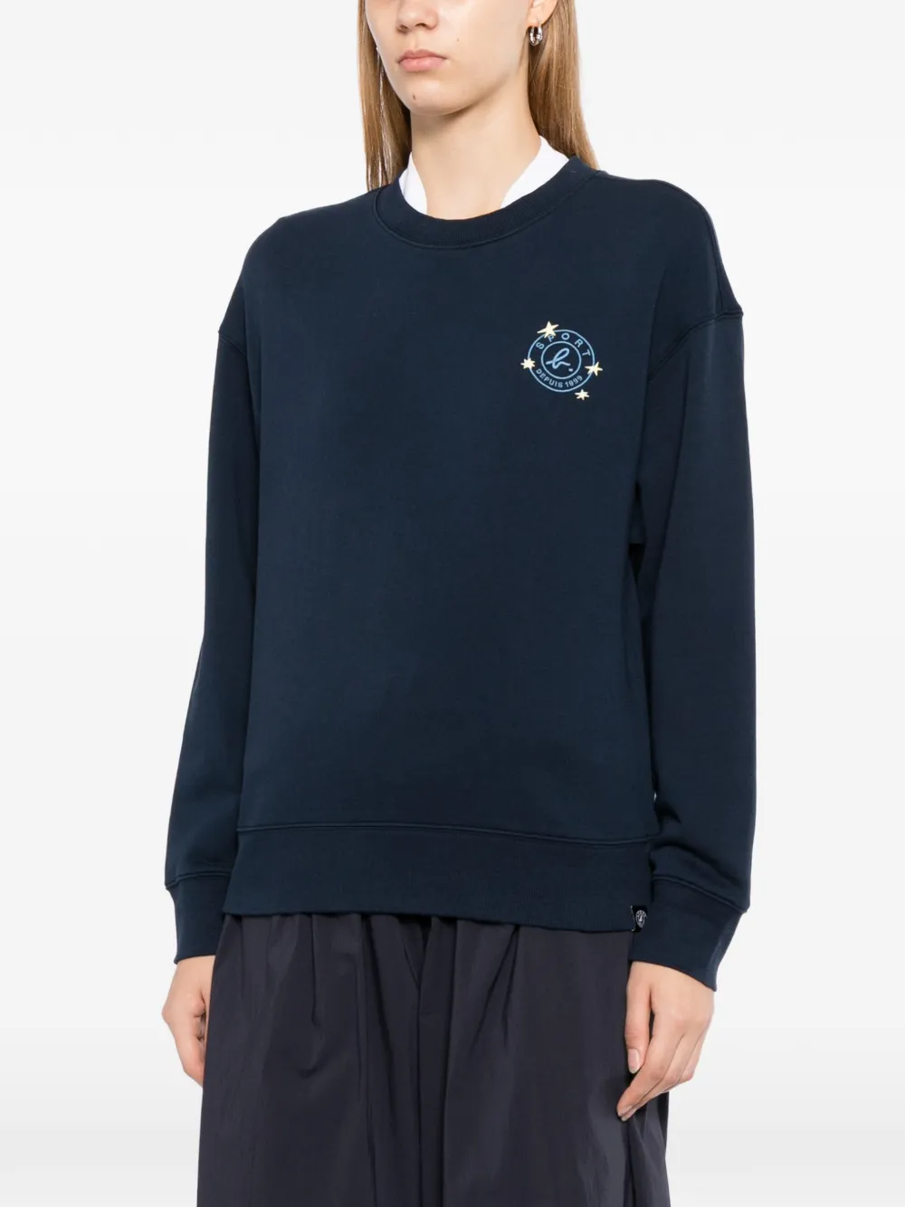 SPORT b. by agnès b. Sweater met geborduurd logo Blauw