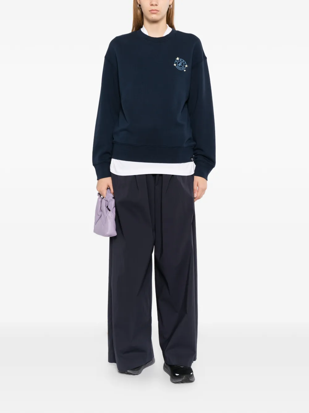 SPORT b. by agnès b. Sweater met geborduurd logo Blauw