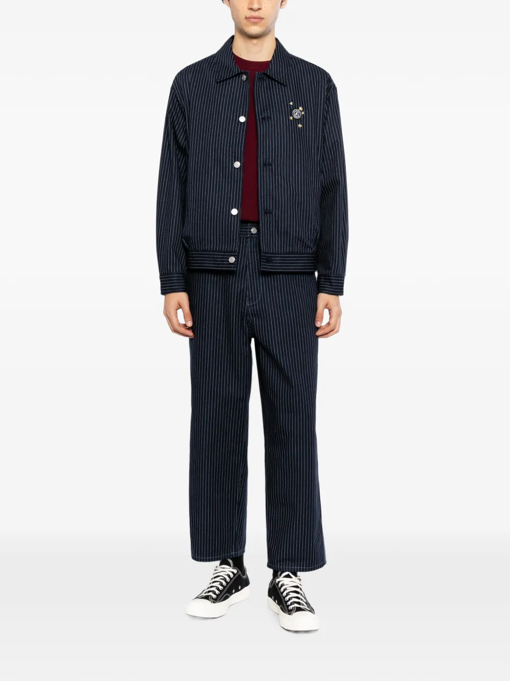 SPORT b. by agnès b. Broek met geborduurd logo Blauw