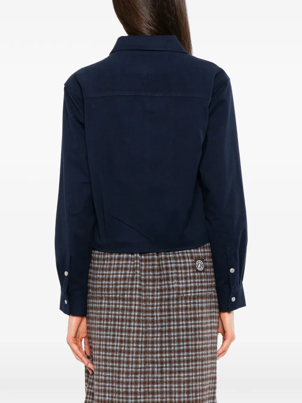 SPORT b. by agnès b. Shirtjack van flanelblend met rits Blauw