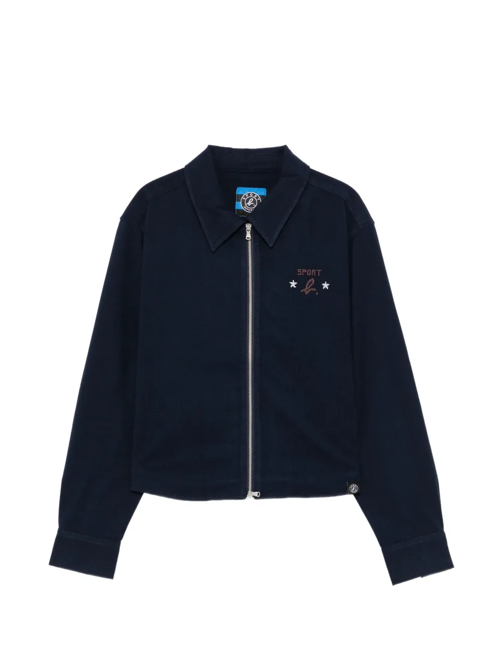 SPORT b. by agnès b. surchemise zippée en flanelle mélangée - Bleu