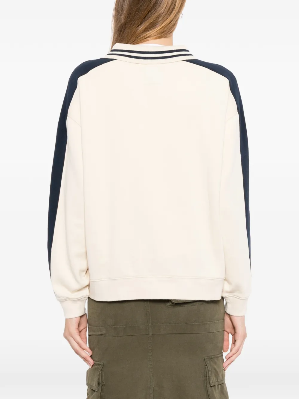 SPORT b. by agnès b. Sweater met halve rits Beige