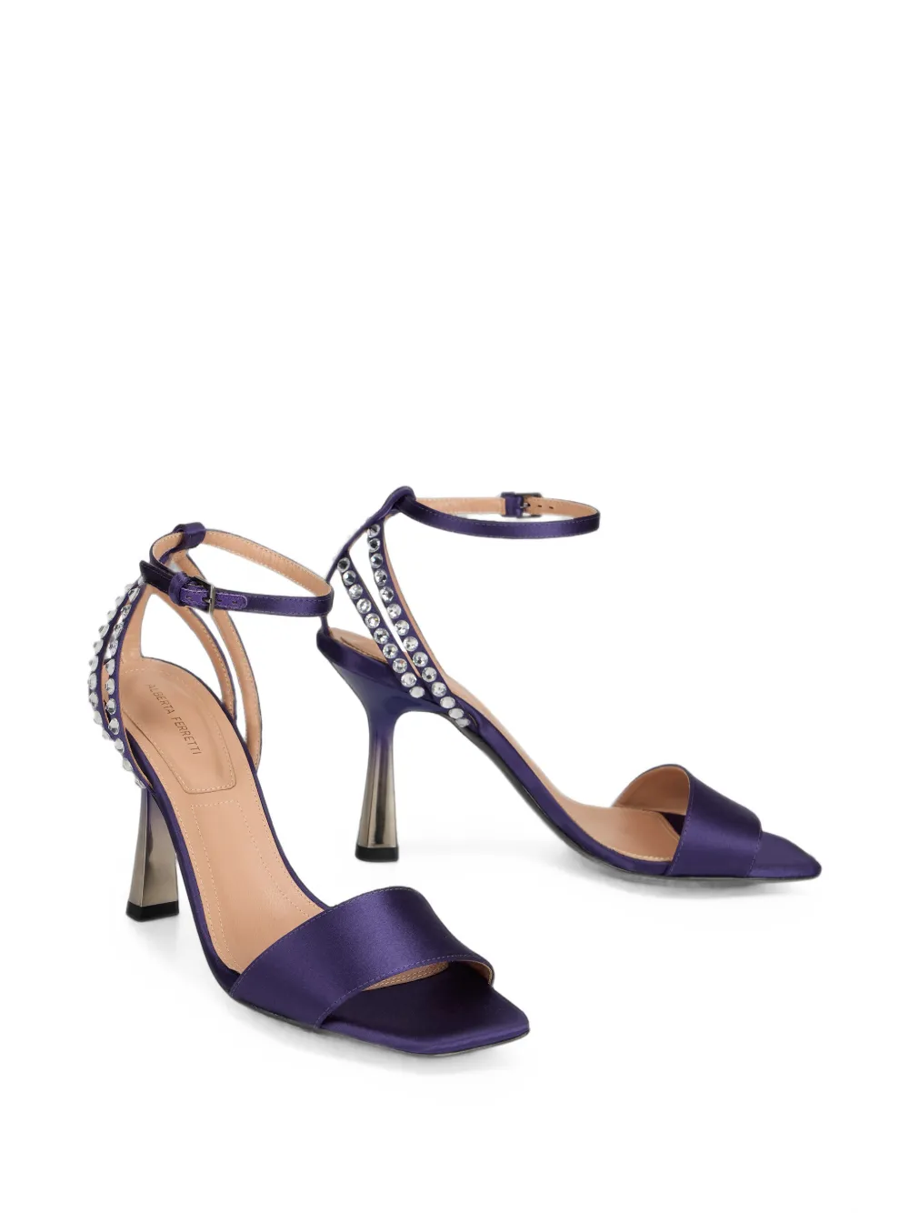 Alberta Ferretti Sandalen verfraaid met kristallen Paars