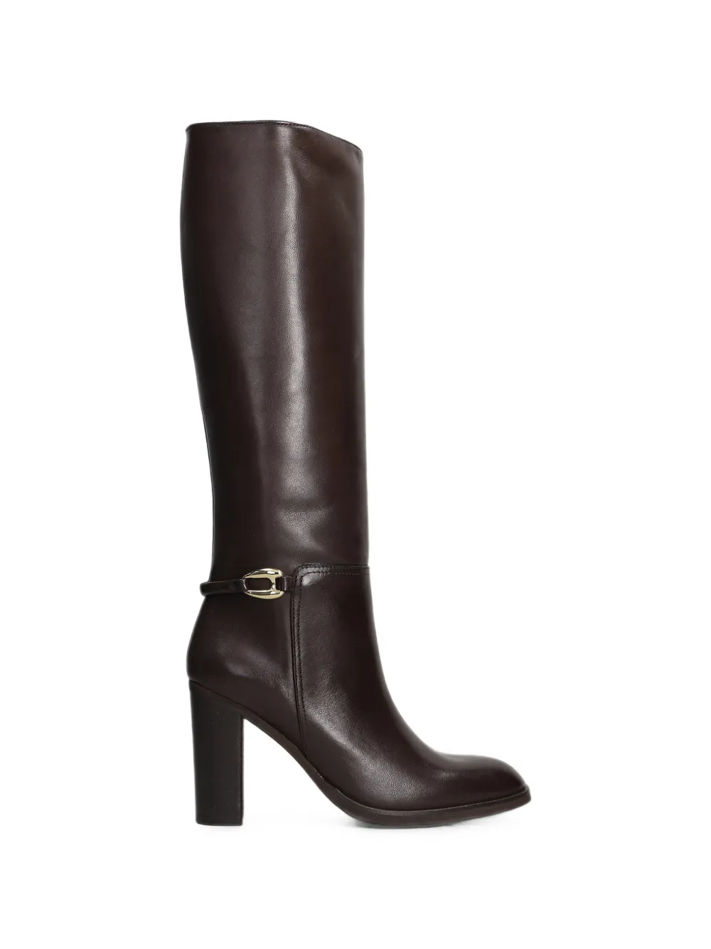 Chantal buckle-detail block-heel boots