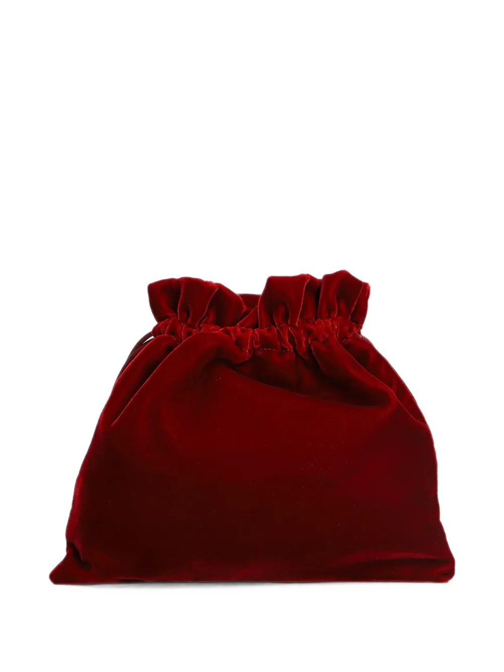 Alevì velvet drawstring pouch Rood