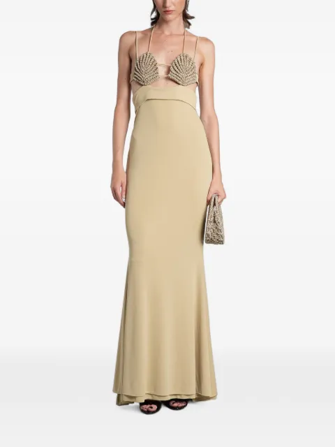 Hibourama Venere crystal-embellished maxi dress
