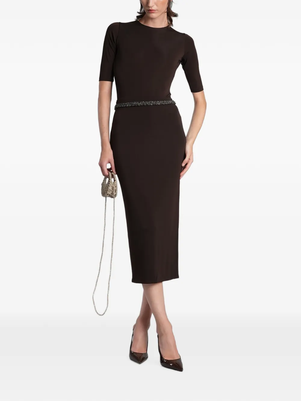 Hibourama Hera midi-rok Bruin