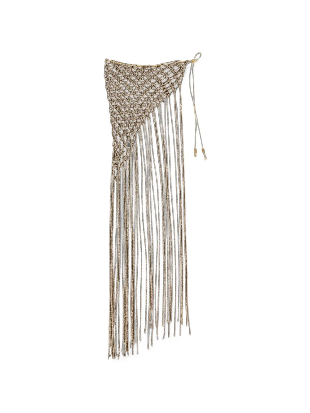 Hibourama crystal-embellished fringed belt - Oro