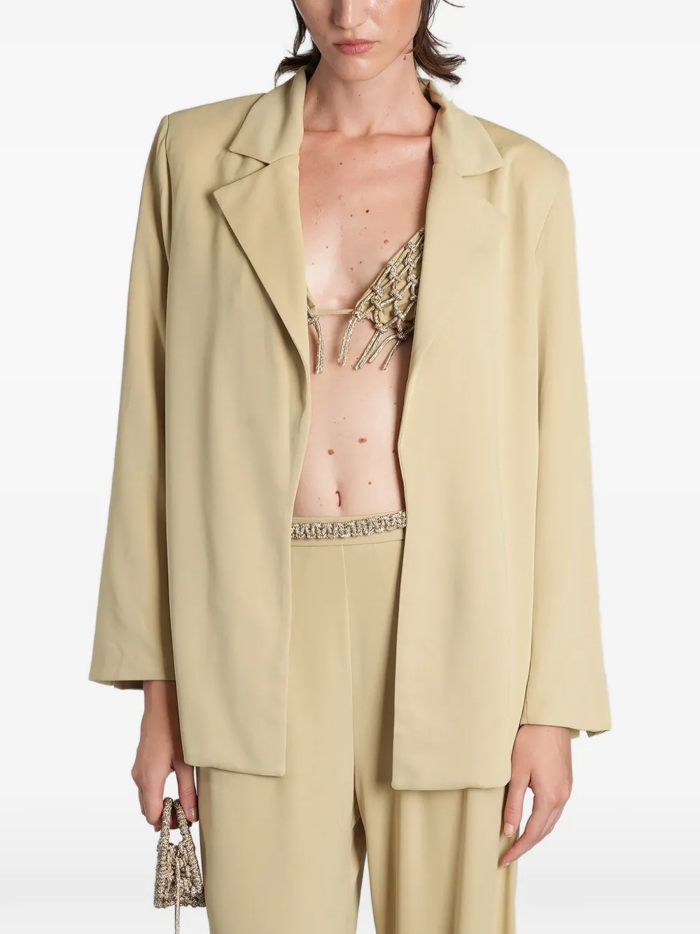 Hibourama Diana notch-lapels blazer - Verde