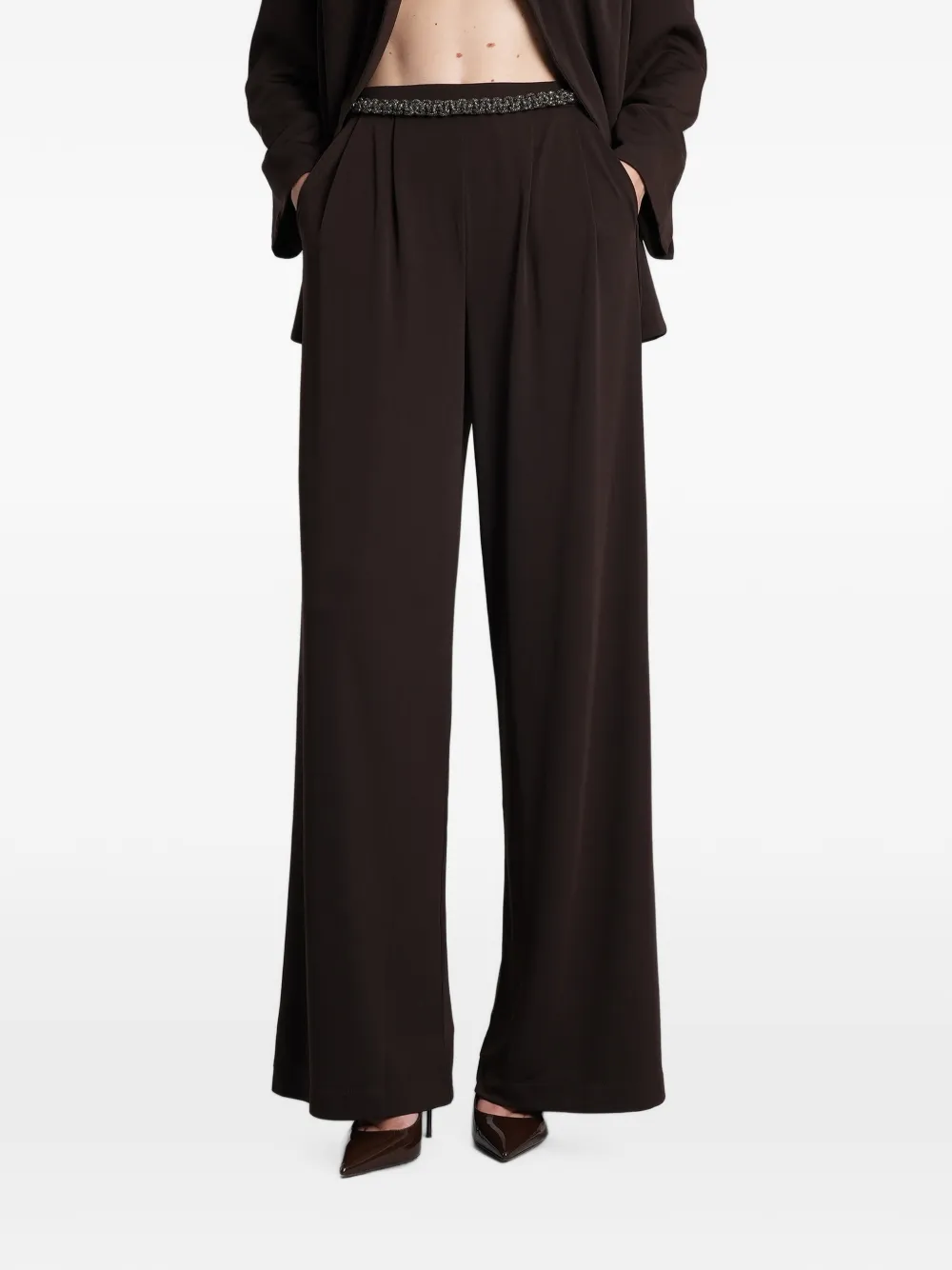 Hibourama Bea wide-leg pleated trousers