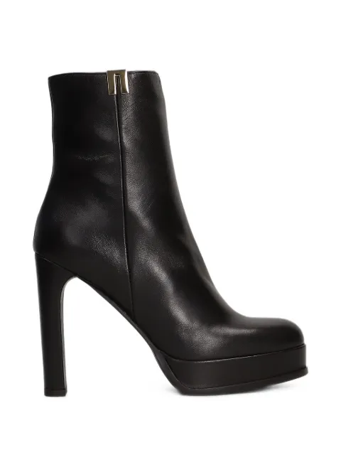 Chantal platform leather ankle boots