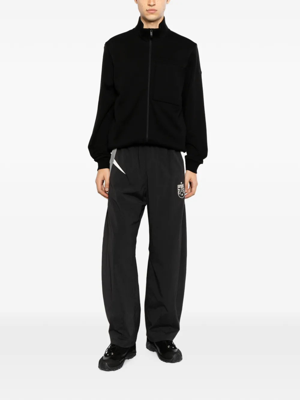 Moncler Jack met geborduurd logo Zwart