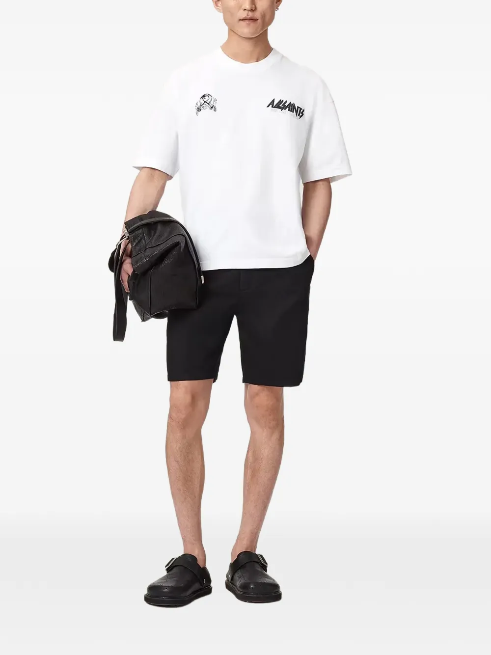 AllSaints Chromium T-shirt met grafische print Wit
