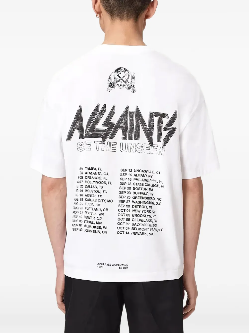 AllSaints Chromium T-shirt met grafische print Wit
