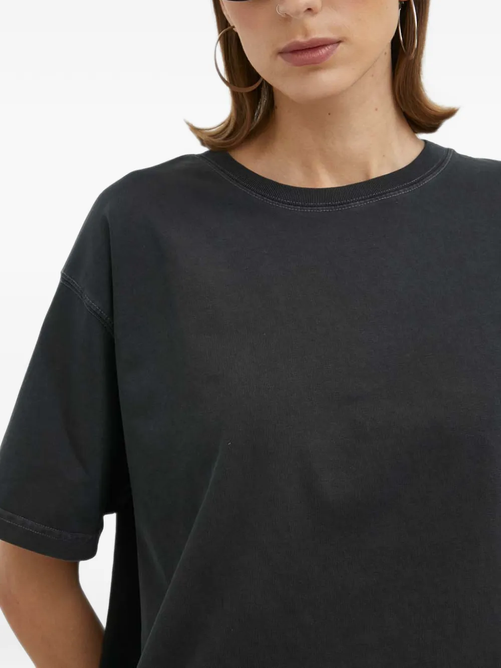 American Vintage Fizvalley faded-effect T-shirt Zwart