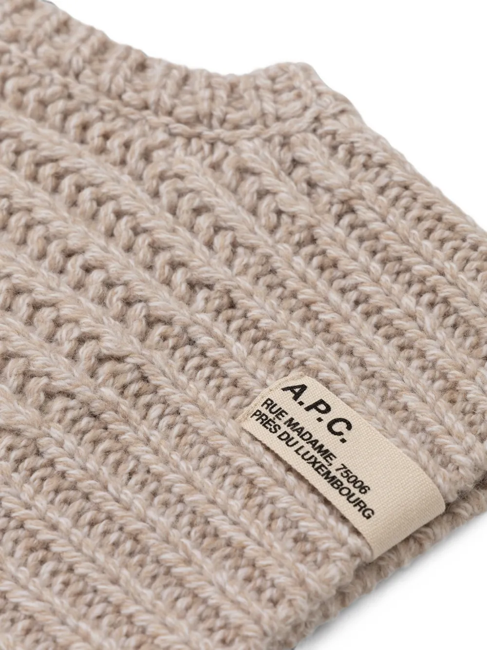 A.P.C. Alix ribgebreide bivakmuts Beige