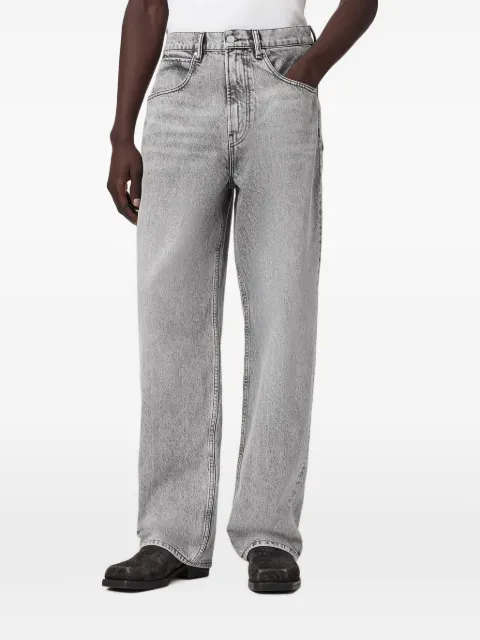 AllSaints Rivet washed-effect straight-leg jeans