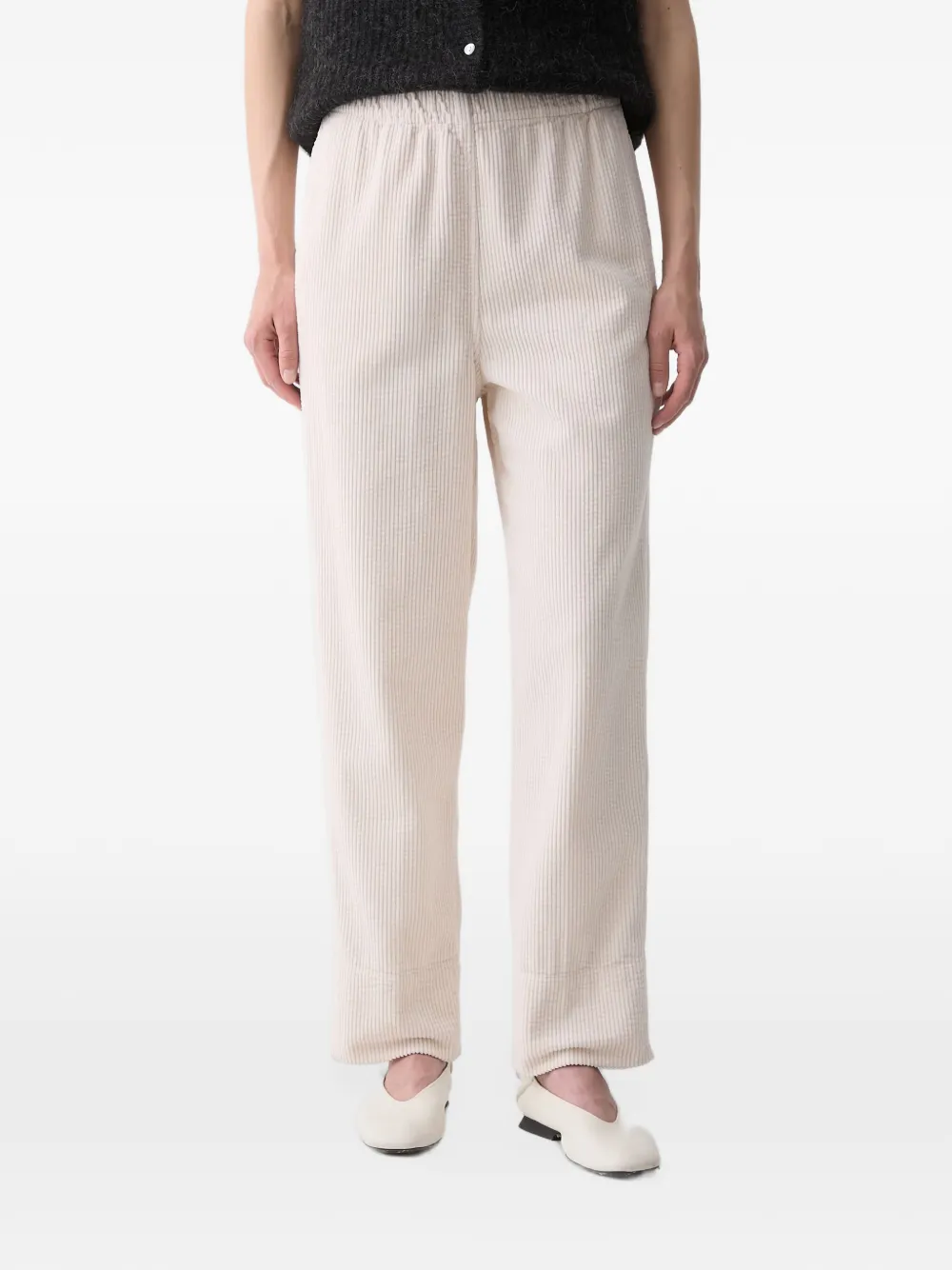 American Vintage Padow corduroy straight-leg trousers Beige