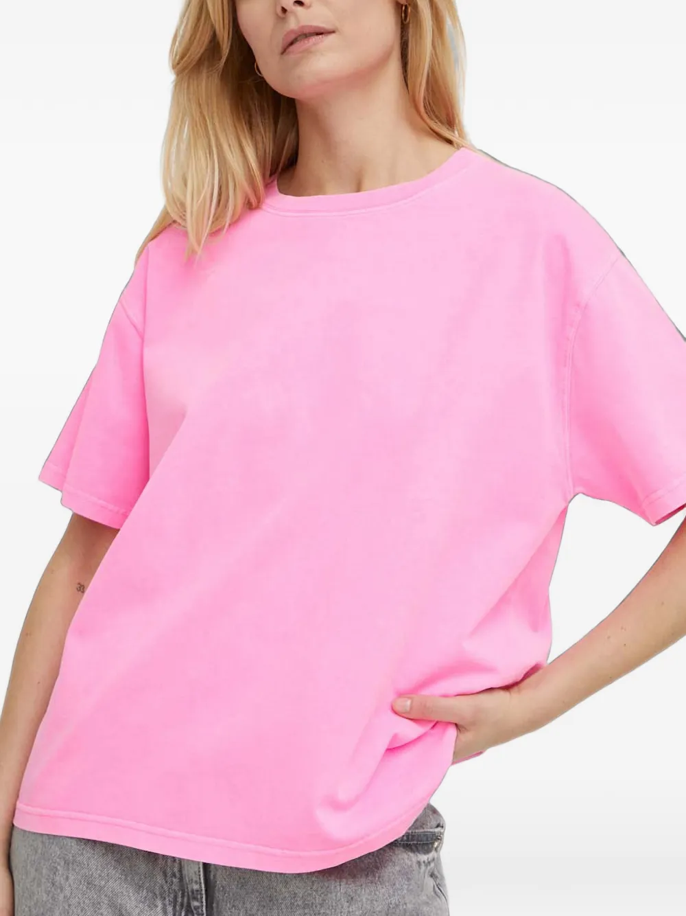 American Vintage Fizvalley T-shirt met ronde hals Roze