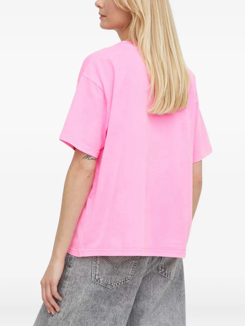 American Vintage Fizvalley T-shirt met ronde hals Roze