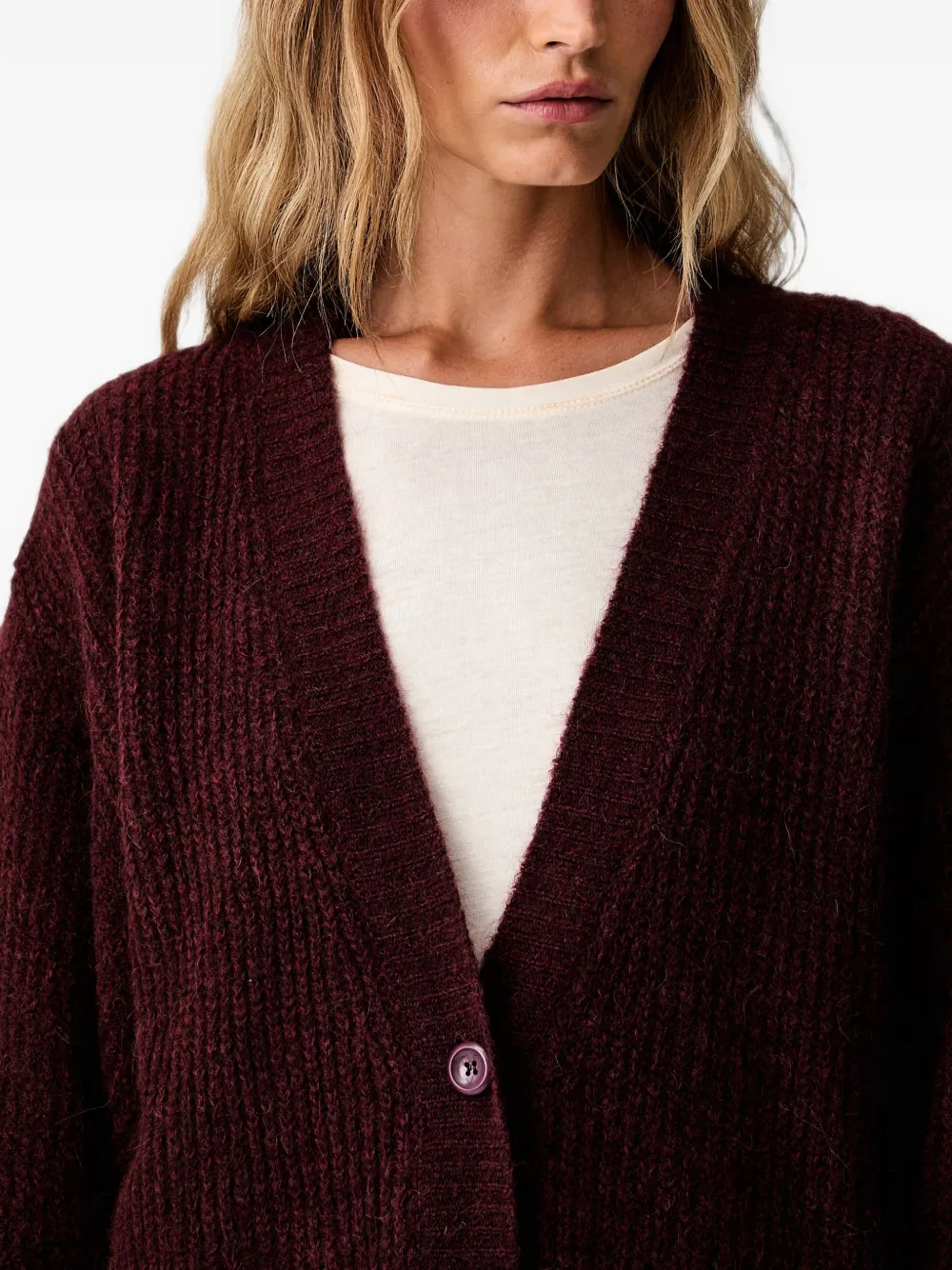 American Vintage East vest met V-hals Rood