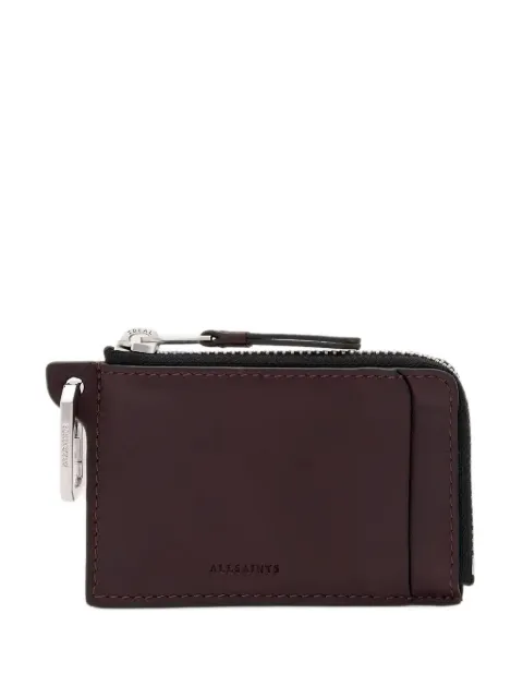 AllSaints Remy logo-debossed carabiner-clip wallet
