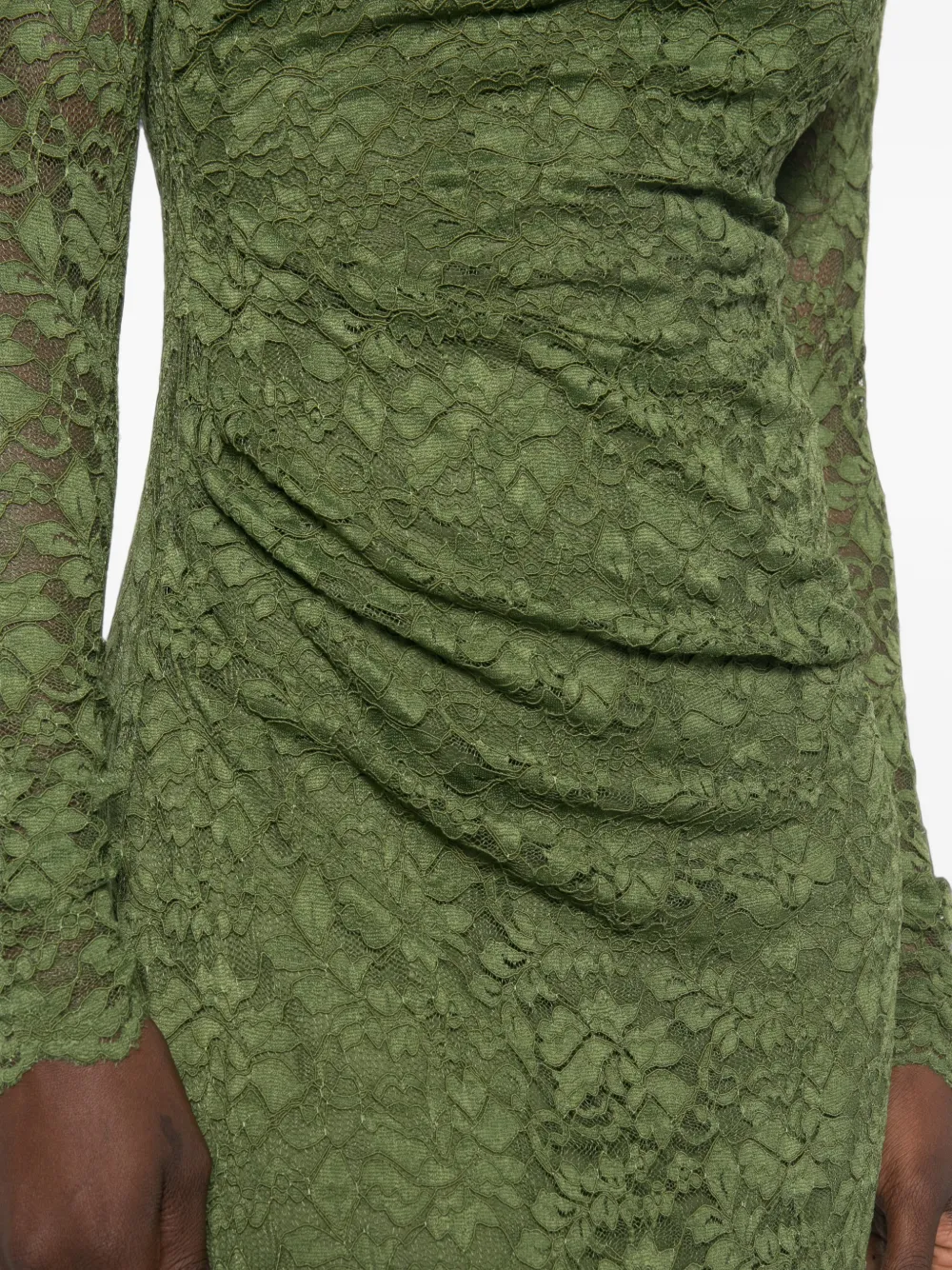 DVF Diane von Furstenberg Darrius midi-jurk met lange mouwen Groen