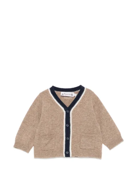 Bonpoint v-neck contrast-trim cardigan