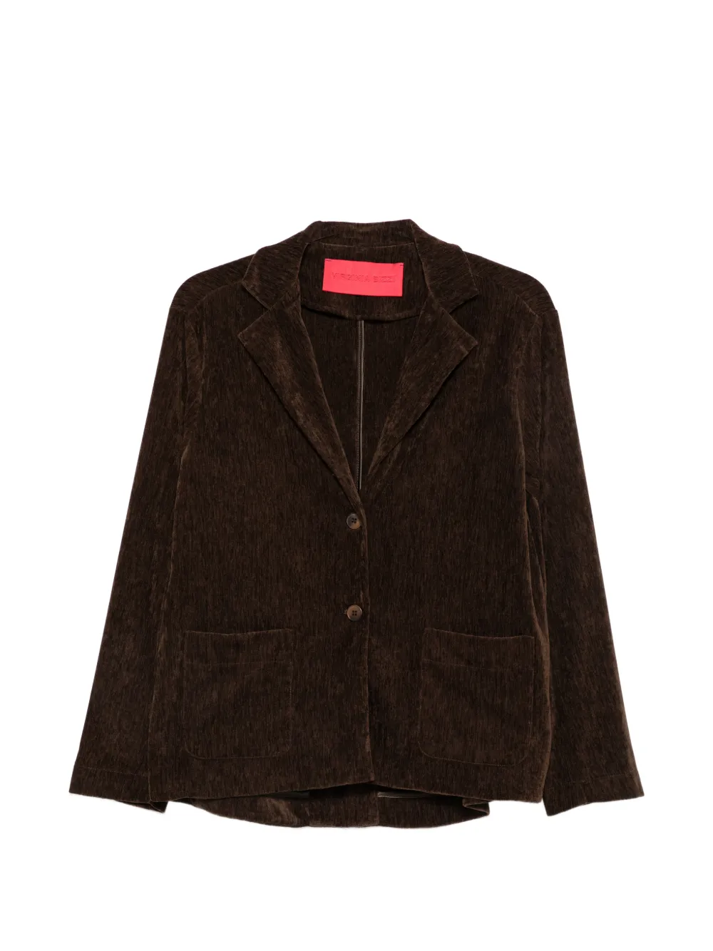 Virginia Bizzi Corduroy Notched-lapel Blazer In Brown