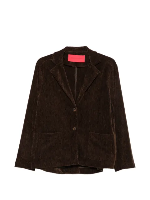 VIRGINIA BIZZI blazer de pana con solapas de muesca