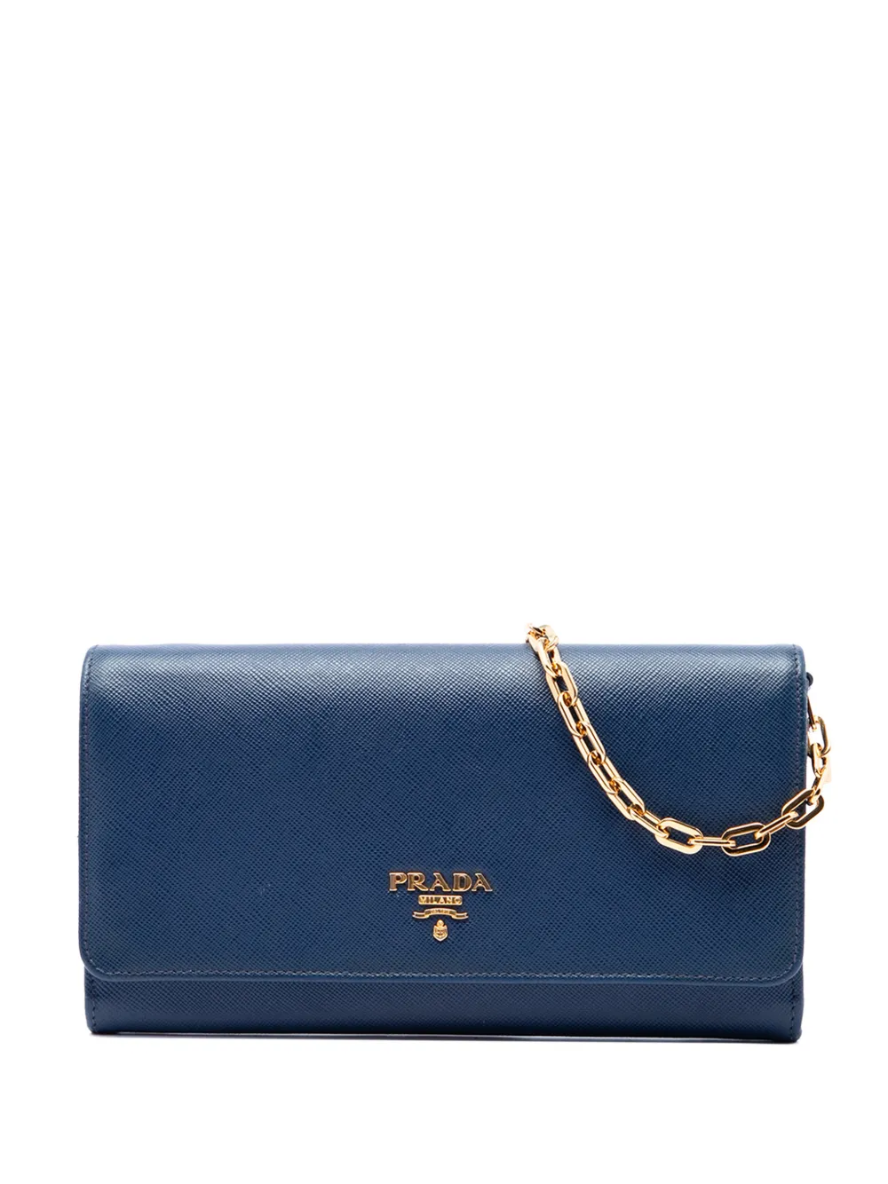 Prada Pre-Owned 2013-2026 Saffiano Wallet On Chain crossbody bag - Blu