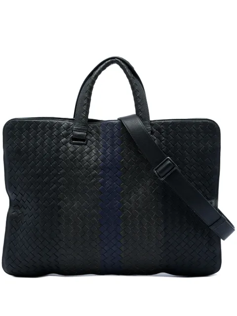 Bottega Veneta Pre-Owned 2012-2026 Nappa Intrecciato Club Fume Briefcase business bag