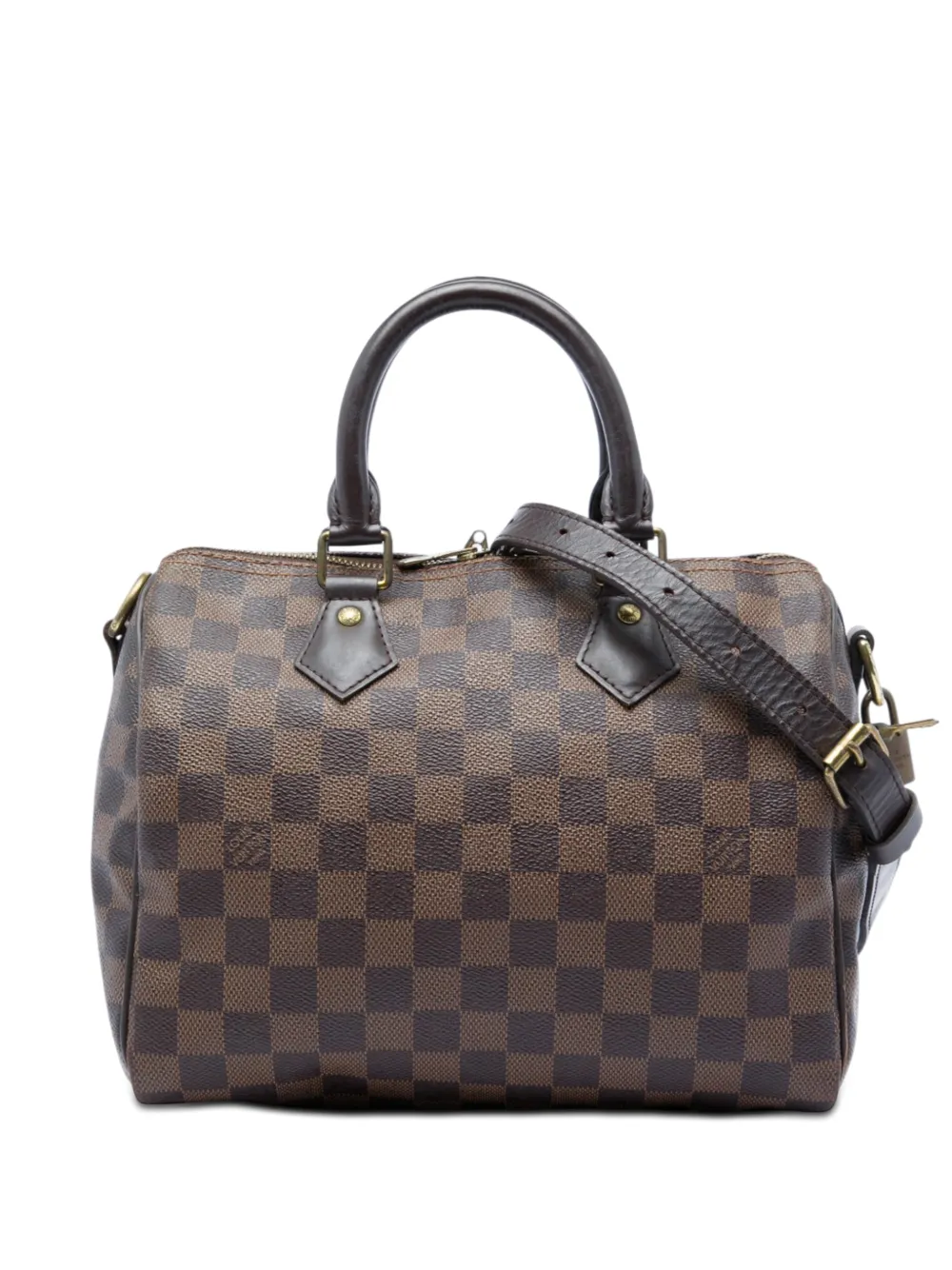Louis Vuitton Pre-Owned 2016 Damier Ebene Speedy Bandouliere 25 satchel - Braun