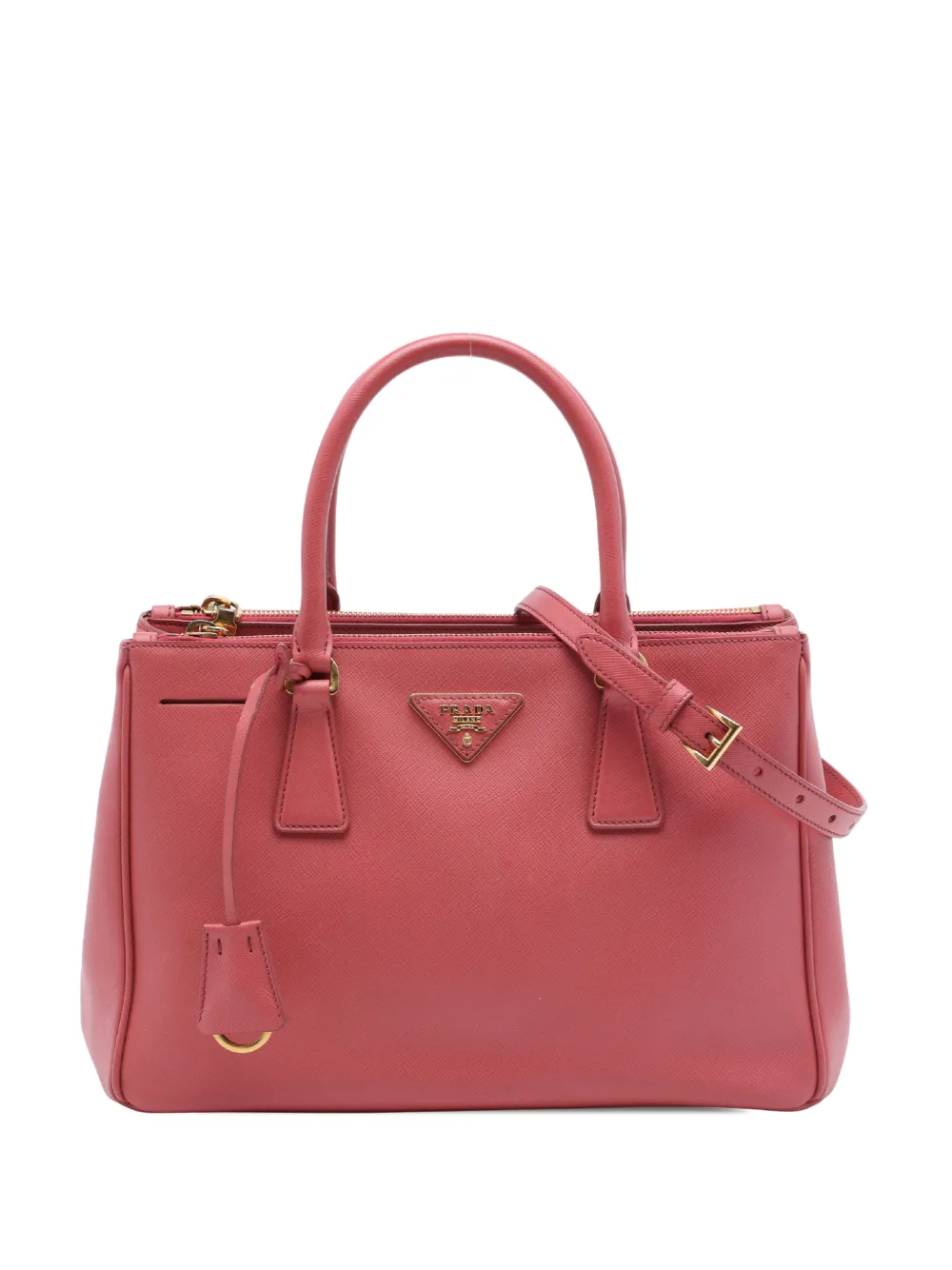 Prada Pre-Owned 2013-2026 Medium Saffiano Lux Galleria Double Zip Tote satchel - Rosa