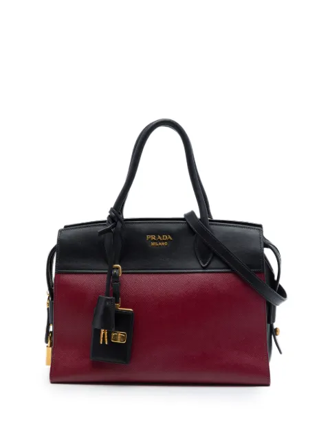 Prada Pre-Owned 2010-2026 Saffiano And City Calf Esplanade satchel