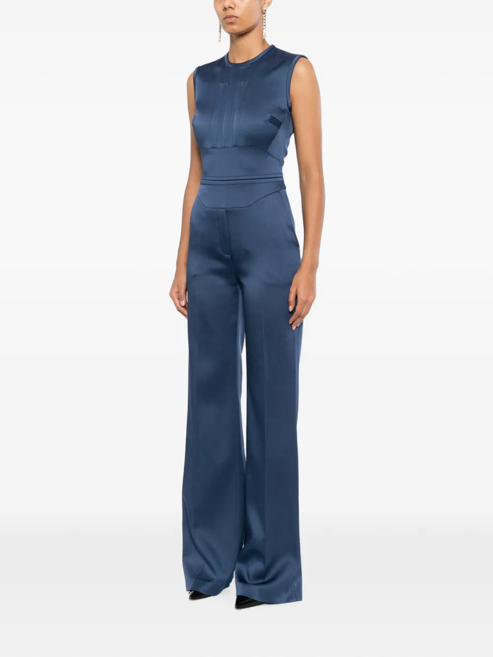 Elie Saab Jumpsuit met cummerbund-detail Blauw
