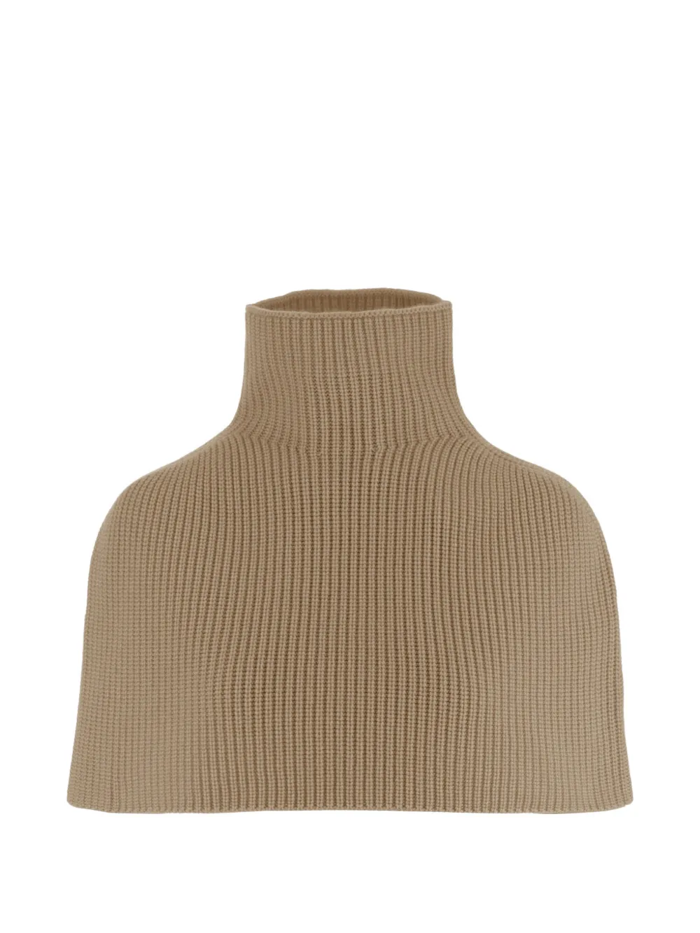 SA SU PHI ribbed-knit roll-neck cape - Nude