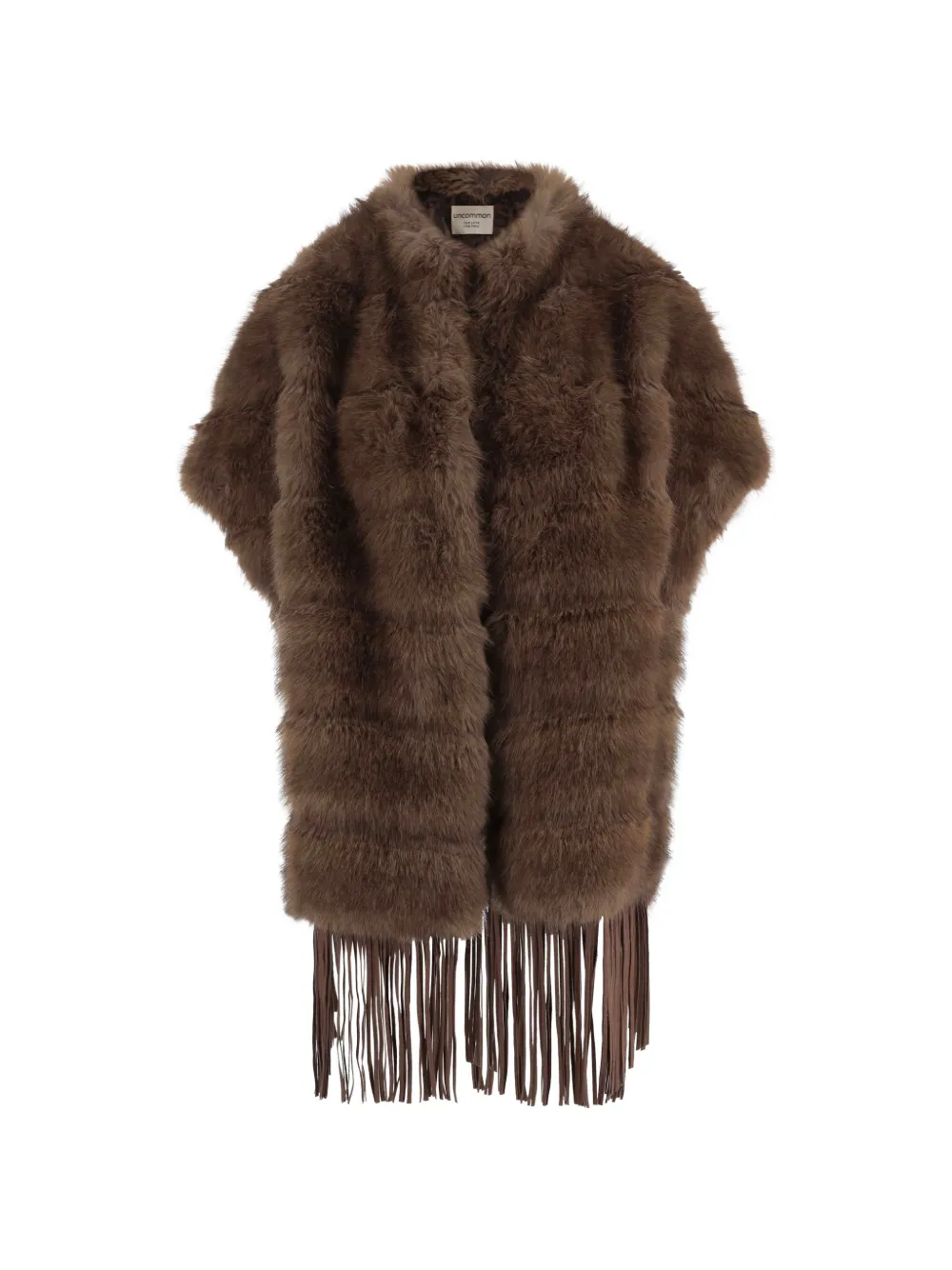 UNCOMMON faux-fur fringed cape