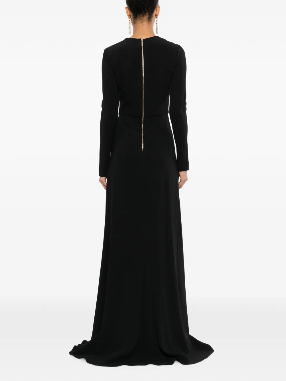 Elie Saab high-low hem dress Zwart