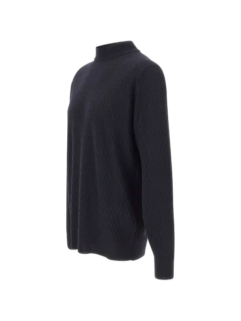 Filippo De Laurentiis herringbone-knit mock-neck sweater