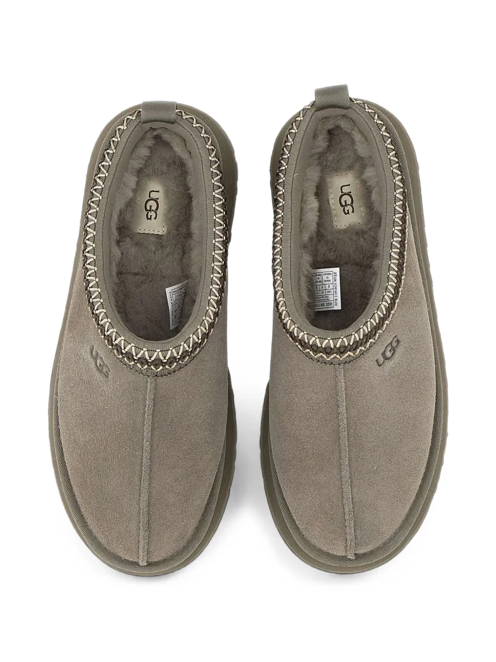 UGG Tazz II embroidered-trim slippers Grijs