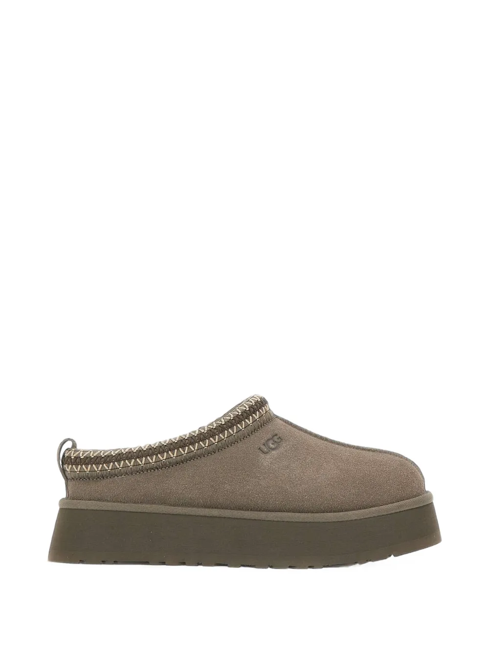UGG Tazz II embroidered-trim slippers - Grigio