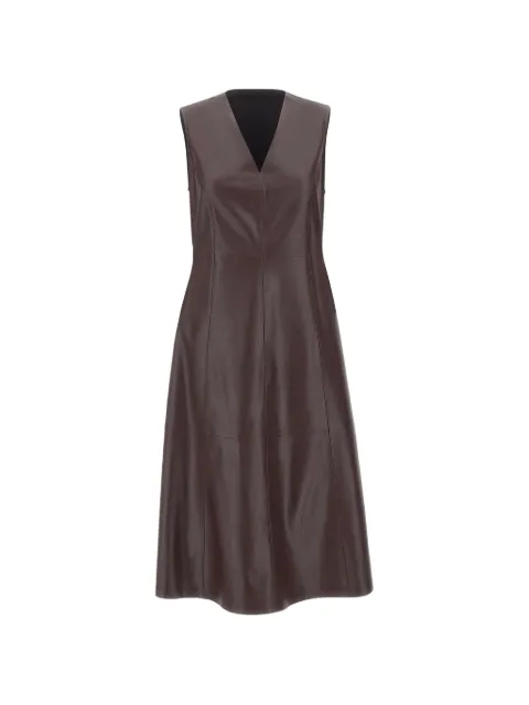 ELENA MIRÒ V-neck sleeveless midi dress