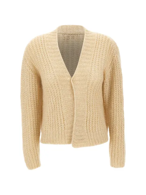kaos sequin-embellished open-knit cardigan