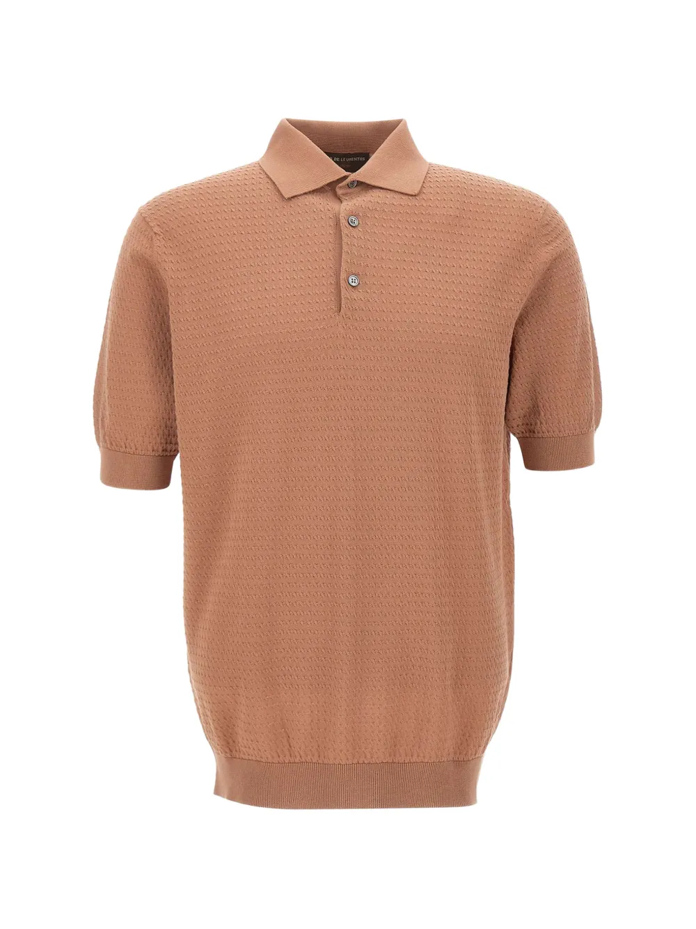 Filippo De Laurentiis micro-braided polo shirt - Marrone