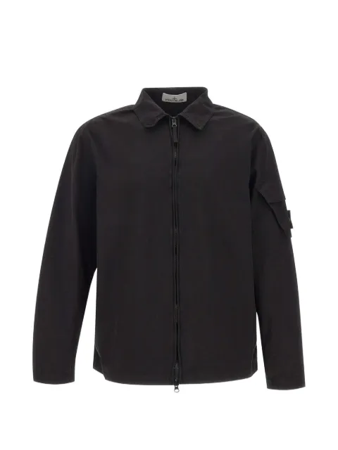 Stone Island logo-patch zip-up jacket