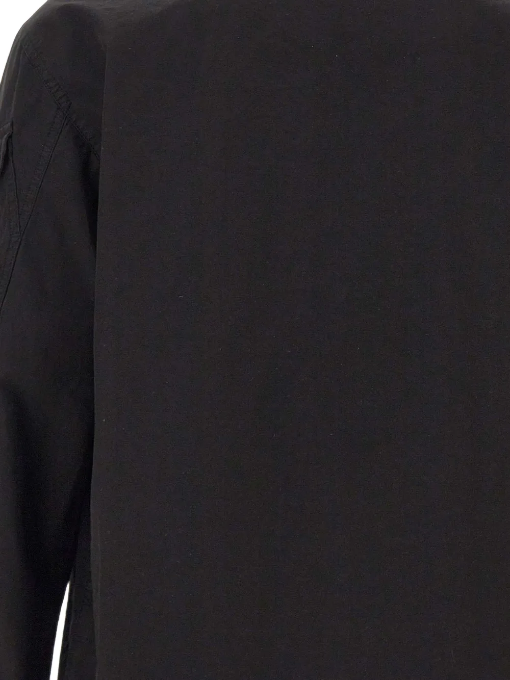 Stone Island logo-patch zip-up jacket Zwart